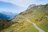 Am «Klausen Monument» am 11. September 2022 ist der Klausenpass für Autos gesperrt.