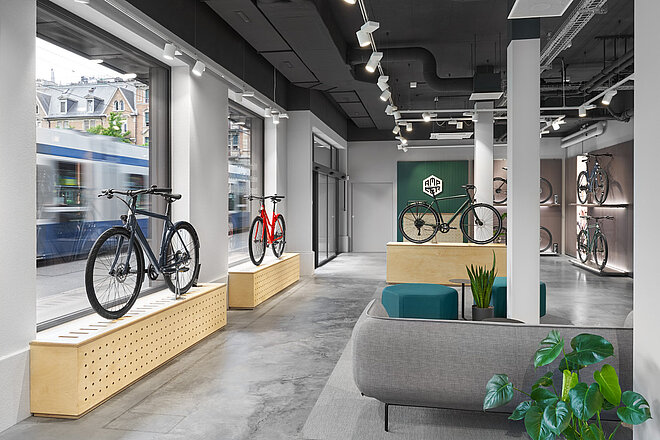 Ampler Bikes Kõu Mobility Group. Fahrradladen in Zürich.