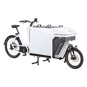 Cargobike Typenkunde. Lastenrad mit grosser Transportbox.