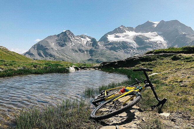 Das Rennen "Triangle of Gravel" führt über den Berninapass.