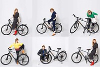 Frauen auf Fahrrädern