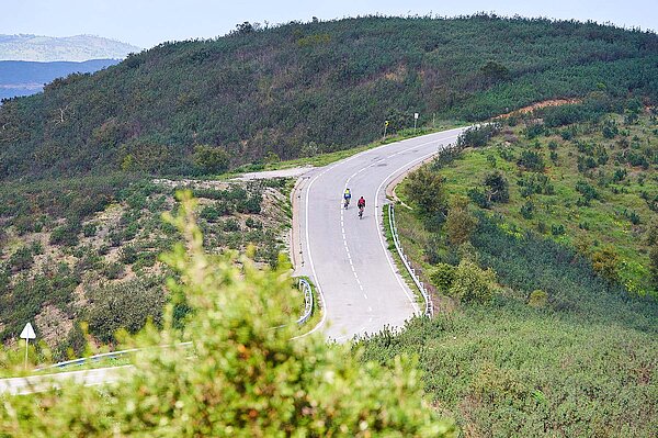 Wenig befahrene Strassenroute. 