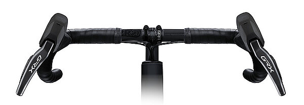 Shimano GRX Di2. Fahrradlenker mit Bremsschalthebeln