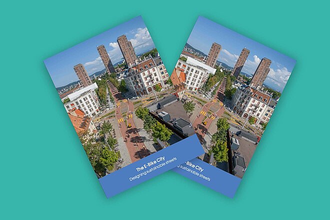 Die Resultate des E-Bike-City-Projekts der ETH werden kontrovers diskutiert. Bilder einer Broschüre der ETH Zürich.