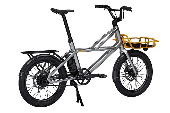 Kompakt-Cargo-Bike mit Frontrack.
