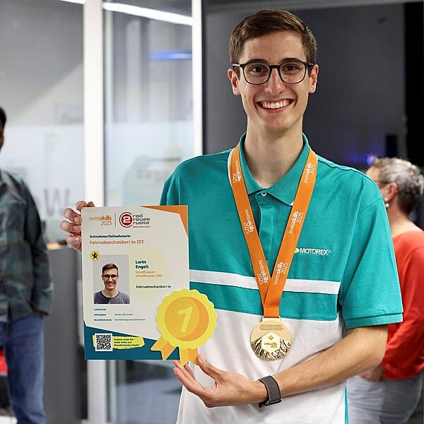Der Lernende bei Randen Bikes bei Schaffhausen ist Sieger der Swiss Skills 2025.