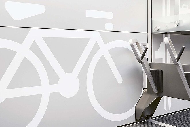 Fahrradabteil in Zug