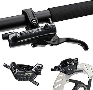 Bremshebel einer Fahrradbremse für Mountainbikes.