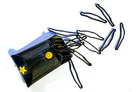 Haushaltsgummis aus Veloschlauch mit Tasche mit Sternen